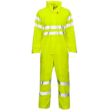Supertouch Stormflex Yellow Hi Vis Waterproof Coverall
