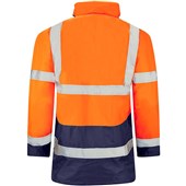 Supertouch Orange/Navy Hi Vis Two Tone Waterproof Parka Jacket