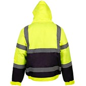 Supertouch Yellow/Navy Hi Vis Two Tone Waterproof Bomber Jacket