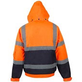 Supertouch Orange/Navy Hi Vis Two Tone Waterproof Bomber Jacket
