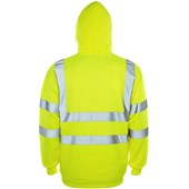 Supertouch Yellow Hi Vis Hooded Sweatshirt