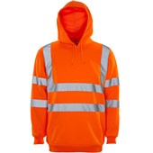Supertouch Orange Hi Vis Hooded Sweatshirt