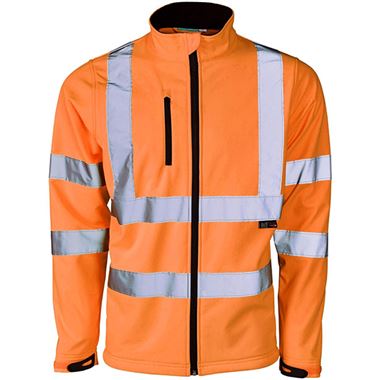 Supertouch Orange Hi Vis Softshell Jacket (3L)