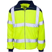 Supertouch Yellow Hi Vis Rain Patch Fleece Jacket