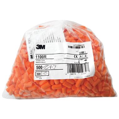 3M 1100R Foam Ear Plug Dispenser Refill (500 Pairs) - SNR 35