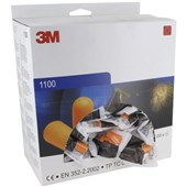 3M 1100 Foam Uncorded Ear Plugs (200 Pairs) - SNR 35