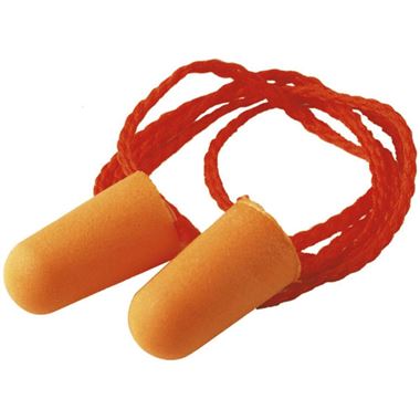 3M 1110 Foam Corded Ear Plugs (100 Pairs) - SNR 35dB