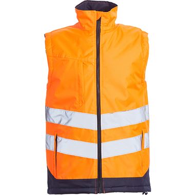 Blackrock Rail Orange Performance Padded Hi Vis Bodywarmer