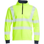 Blackrock Yellow 1/4 Zip Hi Vis Sweatshirt