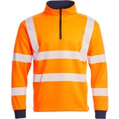 Blackrock Rail Orange 1/4 Zip Hi Vis Sweatshirt