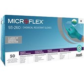 Ansell Microflex 93-260 Chemical Resistant Powder Free Disposable Gloves AQL1.5 (Box 50)