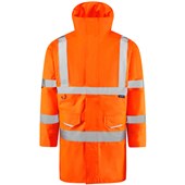 Leo Workwear Tawstock Orange Waterproof Lined Hi Vis Jacket