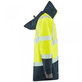 Leo Workwear Yellow EcoViz Waterproof Breathable 3-in-1 Hi Vis Clovelly Jacket with Hartland Fleece