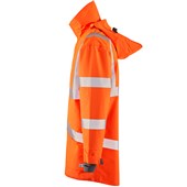 Leo Workwear Clovelly Rail Orange EcoViz 15K Performance+ Waterproof Breathable Executive Hi Vis Jacket