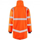 Leo Workwear Orange Waterproof Breathable 3-in-1 Hi Vis Clovelly Jacket with Buckland Softshell