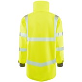 Leo Workwear Clovelly Yellow EcoViz 15K Performance+ Waterproof Breathable Executive Hi Vis Jacket