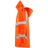 Leo Workwear Torridge Rail Orange EcoViz Mesh Lined Breathable Waterproof Hi Vis Jacket
