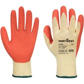 Portwest A100 Premium Orange Latex Grip Gloves - 10g