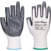 MultiSAVE 12 Pack - Portwest A311 Fingerless Glove with Nitrile Coating 13g (Pack 12)