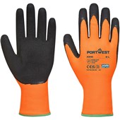 Portwest A340 Hi Vis Grip Gloves Longer Cuff with Latex Foam Coating - 13g