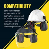 JSP Sonis 3 Helmet Mounted Ear Defenders AEB042-1C1-A00 - SNR 36dB
