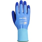 MultiSAVE Pack 12 - Portwest Waterproof Work Gloves with Latex Foam Coating 13g APB80 (12 Pairs)