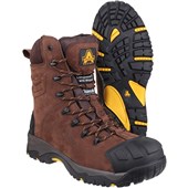 Amblers AS995 Brown Metal Free Composite Thinsulate High Leg Side Zip Waterproof Safety Boot S3 WR CI HRO SRC