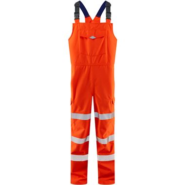 Leo Workwear Northam Orange EcoViz 15K Waterproof Breathable Hi Vis Bib & Brace