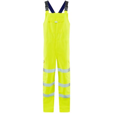 Leo Workwear Northam Yellow EcoViz 15K Waterproof Breathable Hi Vis Bib & Brace