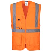 Portwest C357 Orange Tablet Pocket Executive Hi Vis Vest