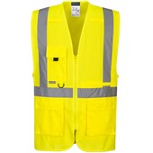 Portwest C357 Yellow Tablet Pocket Executive Hi Vis Vest