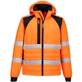 Portwest CD863 WX2 Orange Eco Friendly Hybrid Padded Hi Vis Baffle Jacket