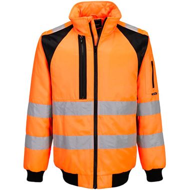 Portwest CD898 WX2 Orange Fleece Lined 2 in 1 Hi Vis Pilot Jacket
