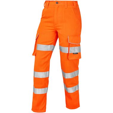 Leo Workwear Pennymoor Orange EcoViz Polycotton Women's Hi Vis Cargo Trouser