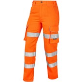 Leo Workwear Pennymoor Orange EcoViz Polycotton Women's Hi Vis Cargo Trouser