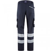 Leo Workwear Winswell EcoViz Women's Navy Stretch Hi Vis Cargo Trouser