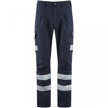 Leo Workwear Winsford EcoViz Women's Navy Stretch Hi Vis Cargo Trouser