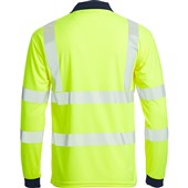 Blackrock Yellow GRS Sustainable Eco Long Sleeve Hi Vis Polo Shirt
