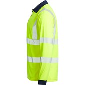 Blackrock Yellow GRS Sustainable Eco Long Sleeve Hi Vis Polo Shirt