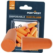 Portwest EP14 PU Foam Uncorded Ear Plugs (10 Pairs) - SNR 33dB