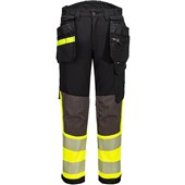 Portwest EV442 EV4 Yellow Hi Vis Class 1 Stretch Detachable Holster Trouser
