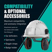 JSP EVO3 Safety Helmet - Vented Slip Ratchet Mid Peak