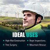 JSP EVOLite Skyworker Industrial Working At Height Safety Helmet - Vented Wheel Ratchet Micro Peak