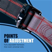 JSP FAR1103 Pioneer Adjustable Restraint Kit - 1 Point Harness + 2m Adjustable Lanyard