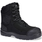 Portwest FD22 Metal Free Composite Side Zip Water Resistant Shin Height Safety Boot S3S HRO FO SC HI CI AN LG SR - Black