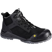 Portwest FE01 Bevel Composite Mid Safety Boot S3S ESD SR FO - Black Grey