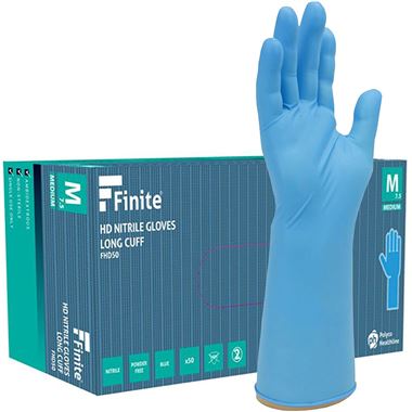 Polyco Bodyguards FHD50 Finite HD Blue Nitrile Powder Free Disposable Glove AQL1.5 (Box 50)