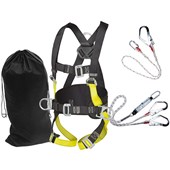 Portwest FP65 Construction Kit - 2 Point Comfort Harness + 1.5m Restraint Lanyard + Double 1.8m Lanyard with Shock Absorber