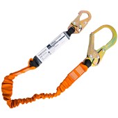 Portwest FP74 Single Tail Elasticated Shock Absorber Fall Arrest Lanyard with Scaffold Hook - 1.8m Length