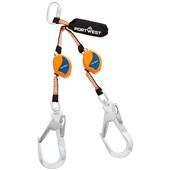 Portwest FP81 Double Self Retracting Lifeline with Scaffolding Hooks - 2.5m Length